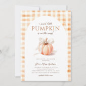Invitation Automne Petit Baby shower Citrouille Neutre selon (Devant)