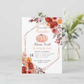 Invitation Automne Petit Citrouille Automne Anniversaire Auto (Debout devant)