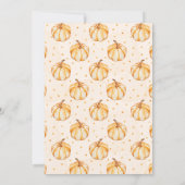 Invitation Automne Petit Citrouille Baby shower neutre (Dos)