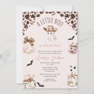 Invitation Automne Petite fille Boo Cowgirl Baby shower de l'