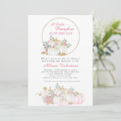 Invitation Automne Petite Parties scintillant Citrouille Baby (Debout devant)