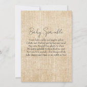 Invitation Automne Petits Couples Citrouilles Bébé Parsemer (Dos)