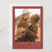 Invitation Automne Photo Mariage Automne Floral Eucalyptus (Dos)