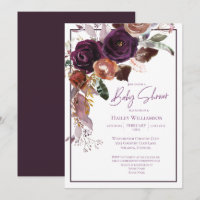 Automne Plum d'hiver, rose et Baby shower d'or