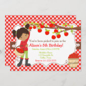 Invitation Automne Pomme d'automne cueillir Africain-Américai (Devant / Derrière)