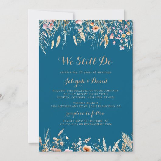 Invitation Automne prairie Fleur sauvage Nous Faisons Encore (Devant)