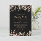Invitation Automne prairie sauvage Floral Nuestra Boda Mariag (Debout devant)