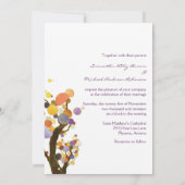 Invitation Automne Purple Love Trees Romantique Mariage (Dos)