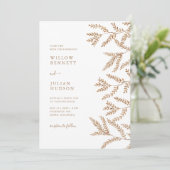 Invitation Automne Quitte le Mariage d'aquarelle tout en un (Debout devant)