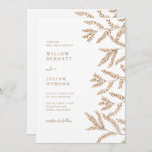 Invitation Automne Quitte le Mariage d'aquarelle tout en un (Devant / Derrière)