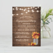 Invitation Automne quitte Mason Jar Rustic Engagement Party (Debout devant)
