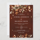 Invitation Automne Quitte Russe Pays Boho Mariage Dans (Devant)