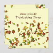 Invitation AUTOMNE QUITTE Thanksgiving Diner Party (Devant / Derrière)