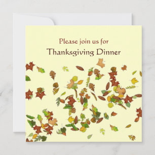 Invitation AUTOMNE QUITTE Thanksgiving Diner Party