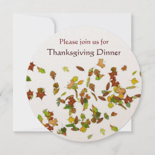 Invitation AUTOMNE QUITTE Thanksgiving Diner Party
