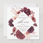 Invitation Automne Romance Aquarelle Wedding shower Floral (Devant)