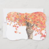 Invitation Automne Romantique Arbre Rustique Orange Jaune Mar (Dos)