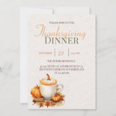 Invitation Automne Russe Boho Citrouille épice Thanksgiving D (Devant)