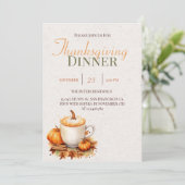 Invitation Automne Russe Boho Citrouille épice Thanksgiving D (Debout devant)