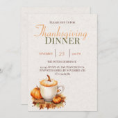 Invitation Automne Russe Boho Citrouille épice Thanksgiving D (Devant / Derrière)