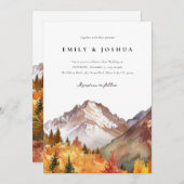 Invitation Automne Russe Boho Mariage (Devant / Derrière)