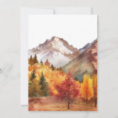 Invitation Automne Russe Boho Mariage (Dos)