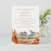 Invitation Automne Rust Mountain Trees Foliage Reproduction D (Debout devant)