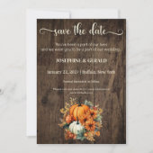 Invitation Automne Rustique Automne Bois Mariage Sauvez la da (Devant)