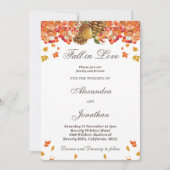 Invitation Automne rustique automne dans l'amour Mariage (Devant)