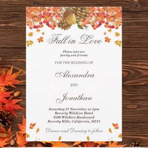 Invitation Automne rustique automne dans l'amour Mariage