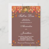 Invitation Automne rustique automne dans l'amour Mariage (Devant)