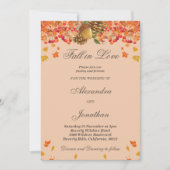 Invitation Automne rustique automne dans l'amour Mariage (Devant)