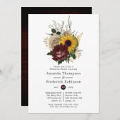 Invitation Automne Rustique - Automne Dîner De Répétition Flo (Devant / Derrière)