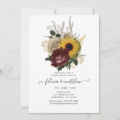 Invitation Automne Rustique - Automne Floral Couples Douche (Devant)