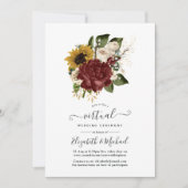 Invitation Automne Rustique - Automne Floral en ligne Mariage (Devant)
