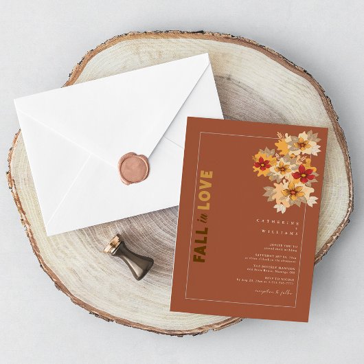 Invitation Automne Rustique Automne Floral Mariage