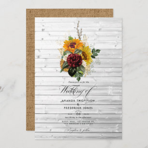 Invitation Automne Rustique - Automne Floral Pays Barne Maria
