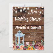 Invitation Automne Rustique Automne Floral Wedding shower (Devant)