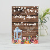 Invitation Automne Rustique Automne Floral Wedding shower (Debout devant)