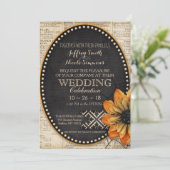 Invitation Automne Rustique Automne Halloween Barne Mariage (Debout devant)