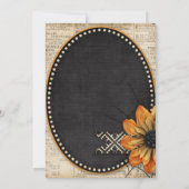 Invitation Automne Rustique Automne Halloween Barne Mariage (Dos)