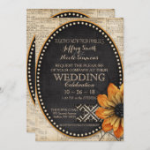 Invitation Automne Rustique Automne Halloween Barne Mariage (Devant / Derrière)