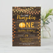 Invitation Automne Rustique automne Pays Anniversaire (Debout devant)