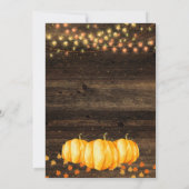 Invitation Automne Rustique automne Pays Anniversaire (Dos)