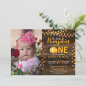 Invitation Automne Rustique Automne Pays Photo Anniversaire (Debout devant)