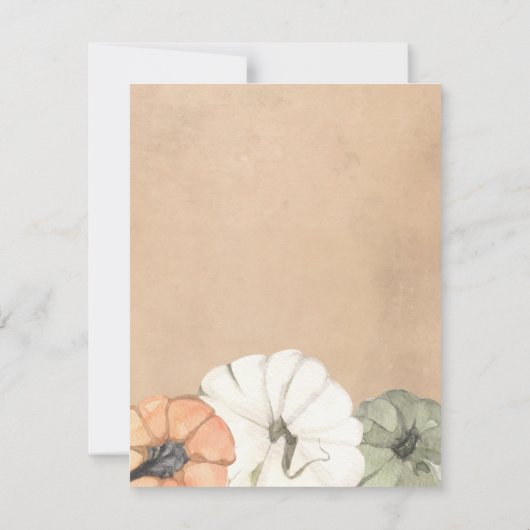 Invitation Automne Rustique Automne Photo Mariage Enregistrer (Dos)