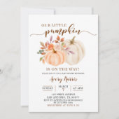 Invitation Automne Rustique Boho Citrouille Baby shower Invit (Devant)