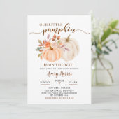 Invitation Automne Rustique Boho Citrouille Baby shower Invit (Debout devant)