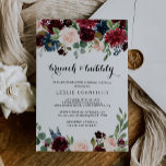 Invitation Automne Rustique Brunch & Fête des mariées Bubbly<br><div class="desc">Ce brunch rustique d'automne & bbly invitation de douche nuptiale est parfait pour un wedding shower moderne. Le design est composé de fleurs bordeaux,  rouges,  navales,  bleues et rousses rayonnantes et gracieuses peintes à la main,  inspirant la beauté naturelle.</div>