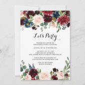 Invitation Automne Rustique Éblouissant Bourgogne Faisons la (Devant)